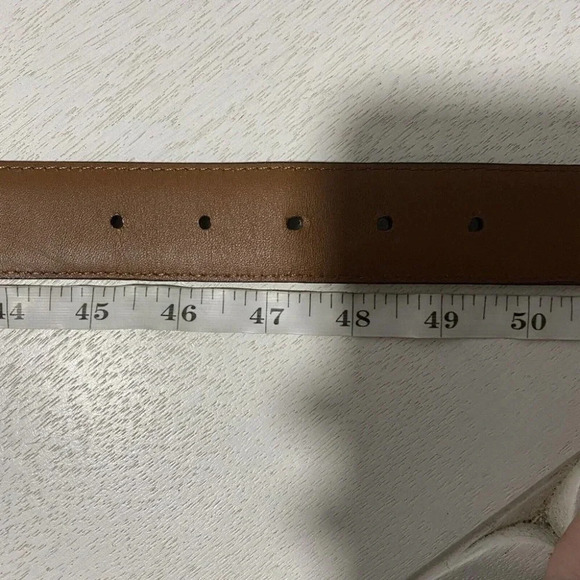 Brighton Mens Dress Belt Leather Brown Silver America Made 46 Classic Simple - Picture 9 of 10